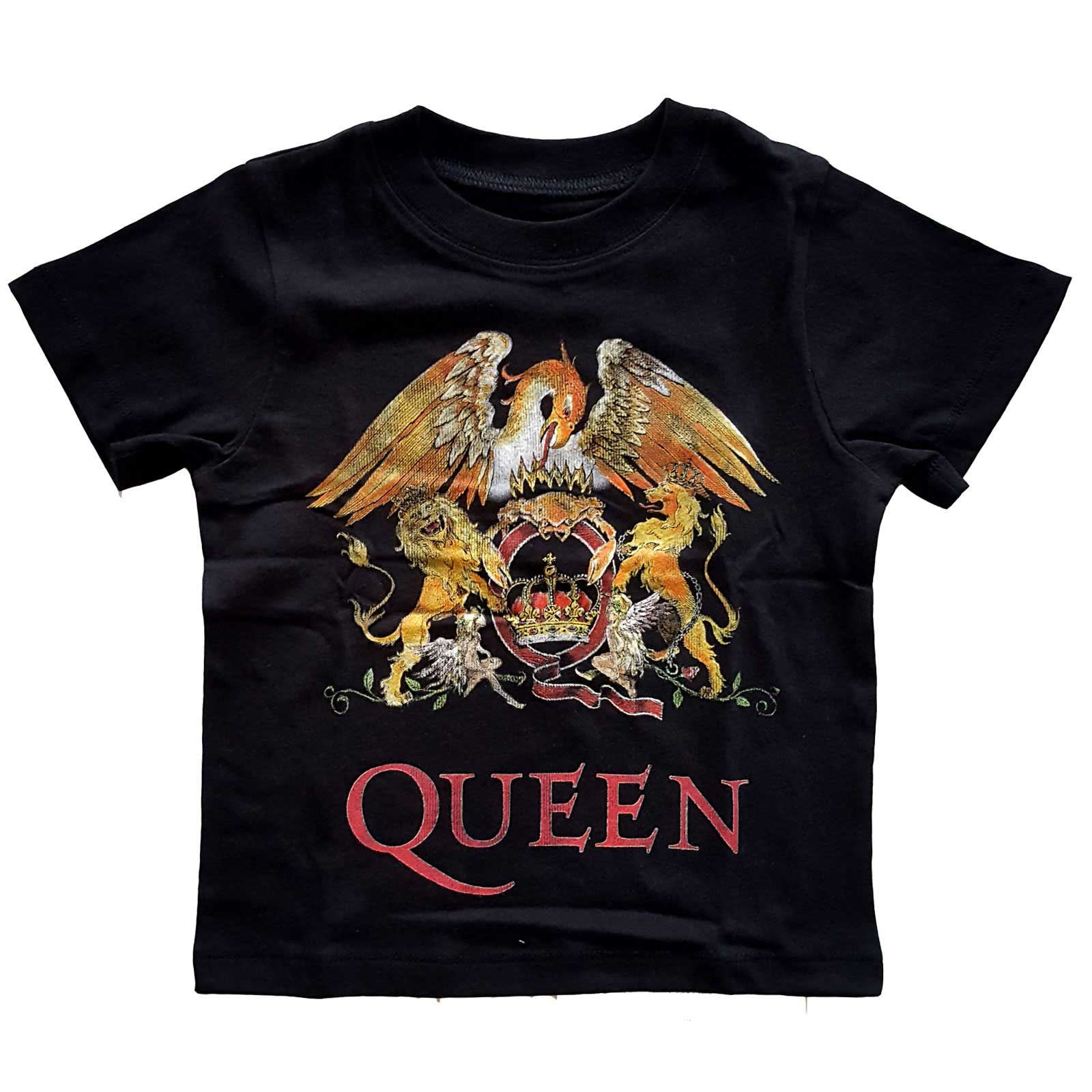 Tričko Queen - Classic Crest, Dieťa,Čierna,4 roky