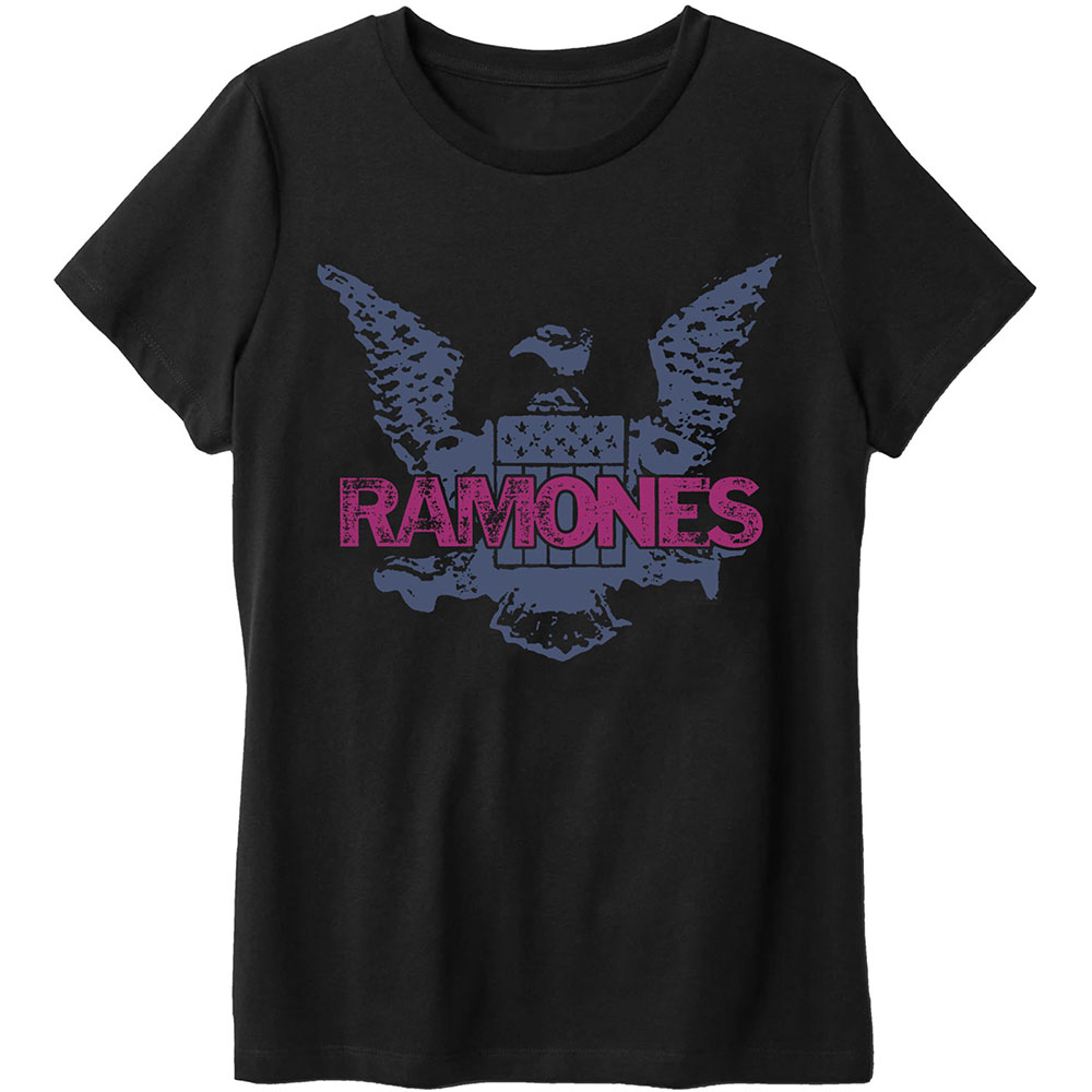 Tričko Ramones - Purple Eagle, Unisex,Čierna,XXL