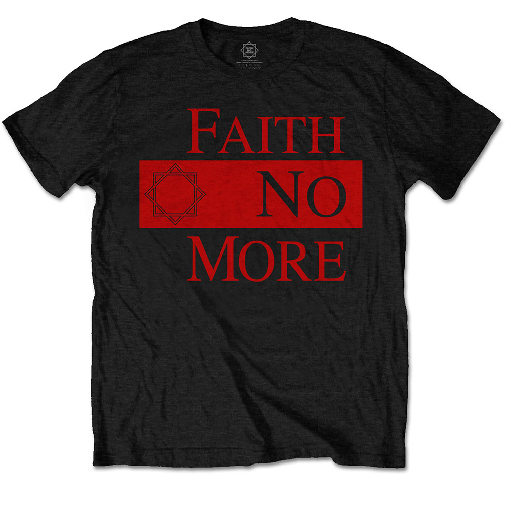 Tričko Faith No More - Classic New Logo Star, Unisex,Čierna,3XL