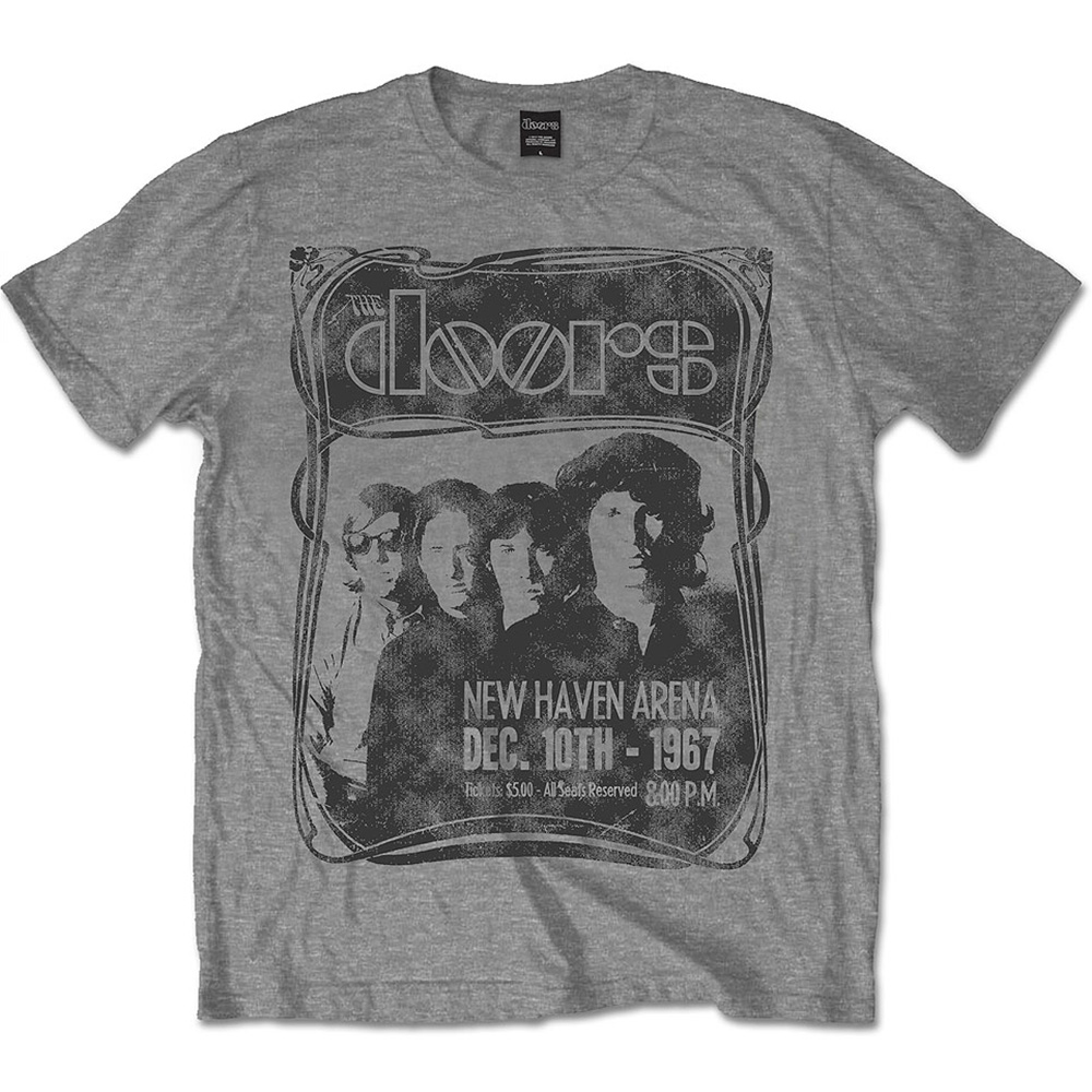 Tričko The Doors - New Haven Frame, Unisex,Šedá,XL