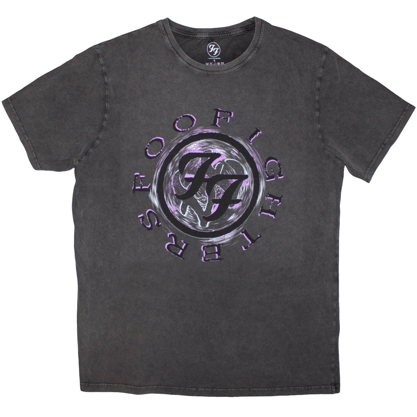 Tričko Foo Fighters - Wheel Logo Shadow, Unisex,Šedá,XXL