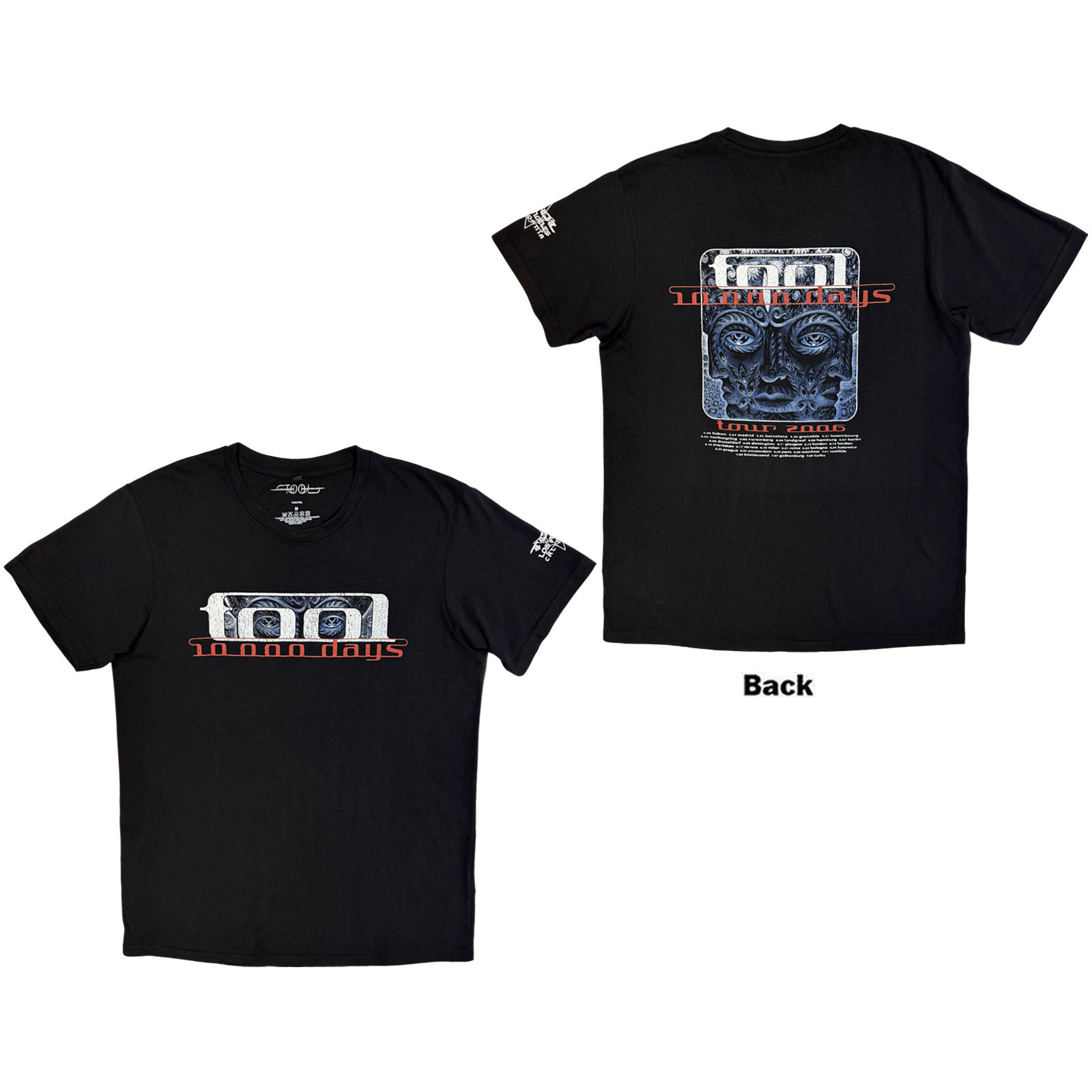 Tričko Tool - 10,000 Days Tour '06, Unisex,Čierna,XXL