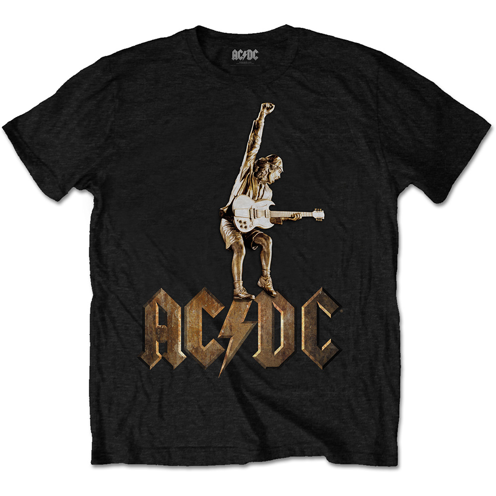 Tričko AC/DC - Angus Statue, Unisex,Čierna,XXL