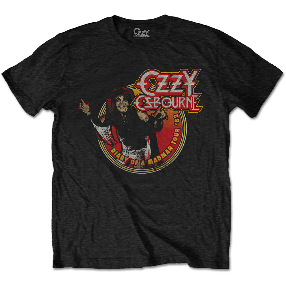 Tričko Ozzy Osbourne - Diary of a Mad Man Tour 1982, Unisex,Čierna,M