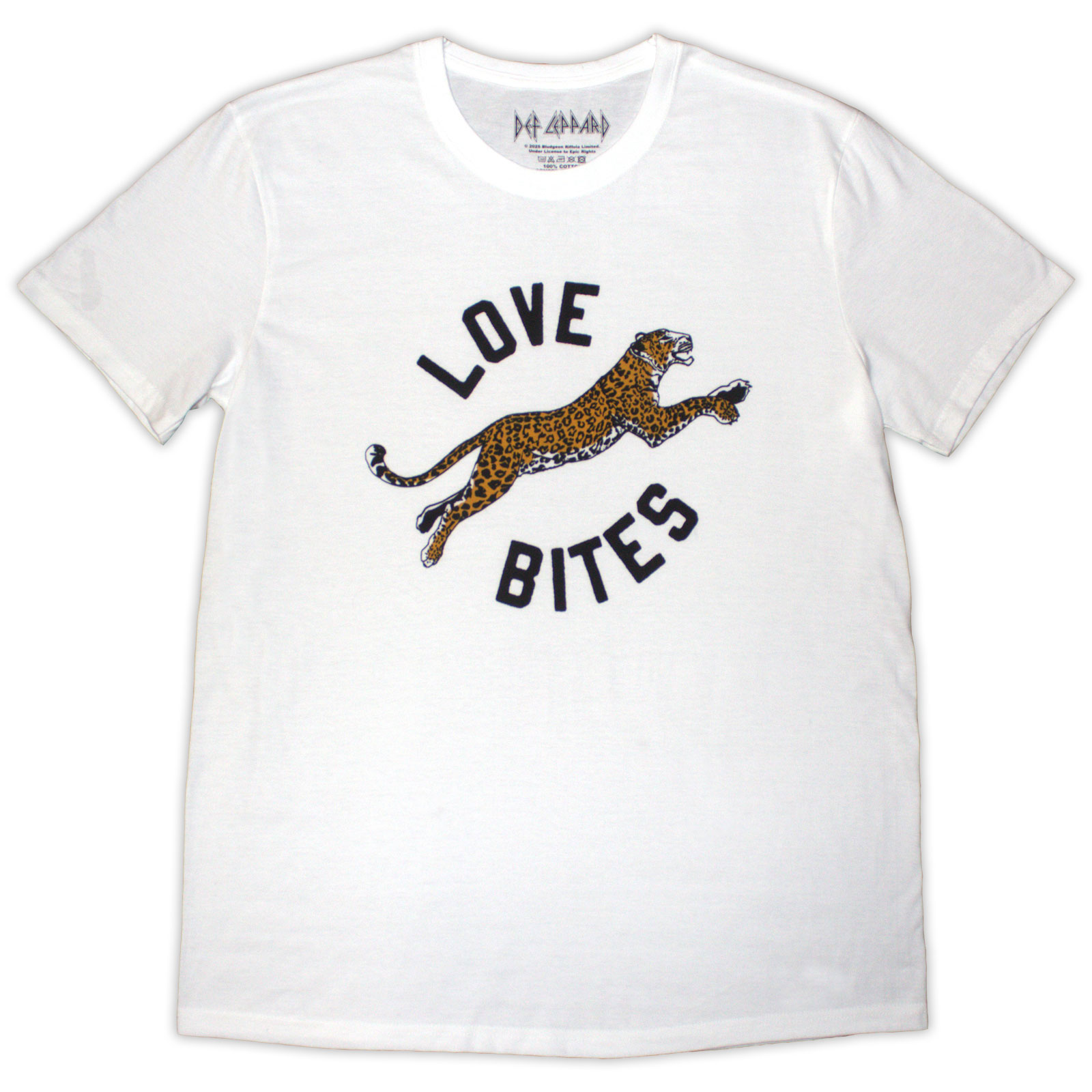 Tričko Def Leppard - Love Bites Leap, Unisex,Biela,XXL