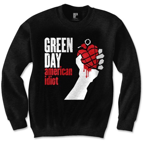 Crewneck Green Day - American Idiot, Unisex,Čierna,L