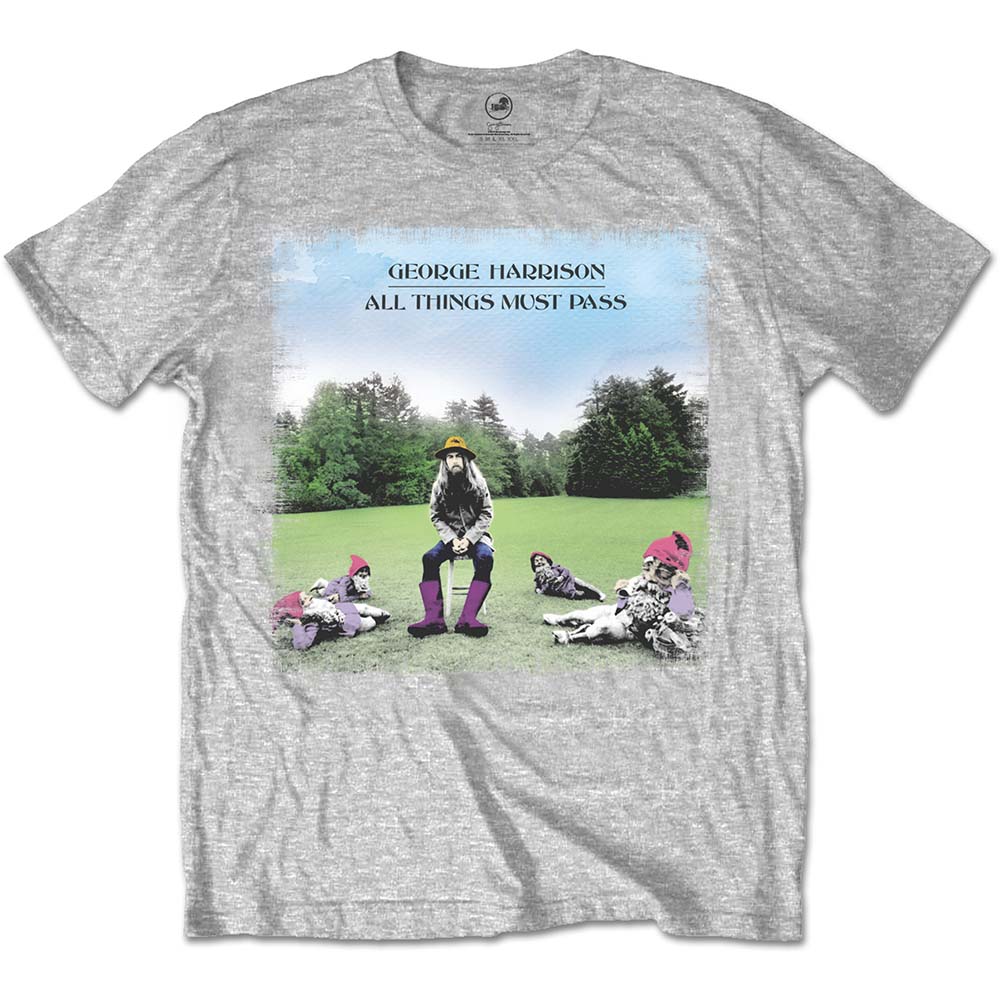 Tričko George Harrison - All things must pass, Unisex,Šedá,XXL