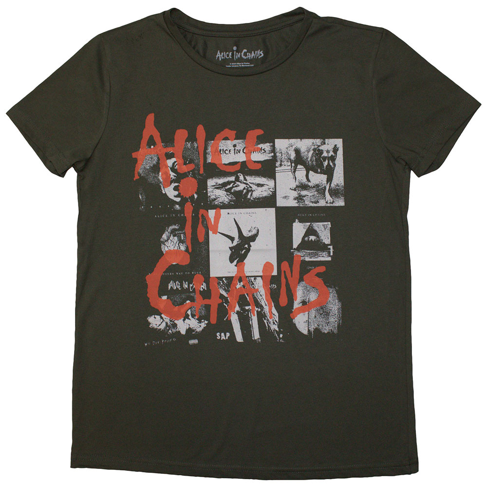 Tričko Alice In Chains - Albums Montage, Žena,Zelená,XXL