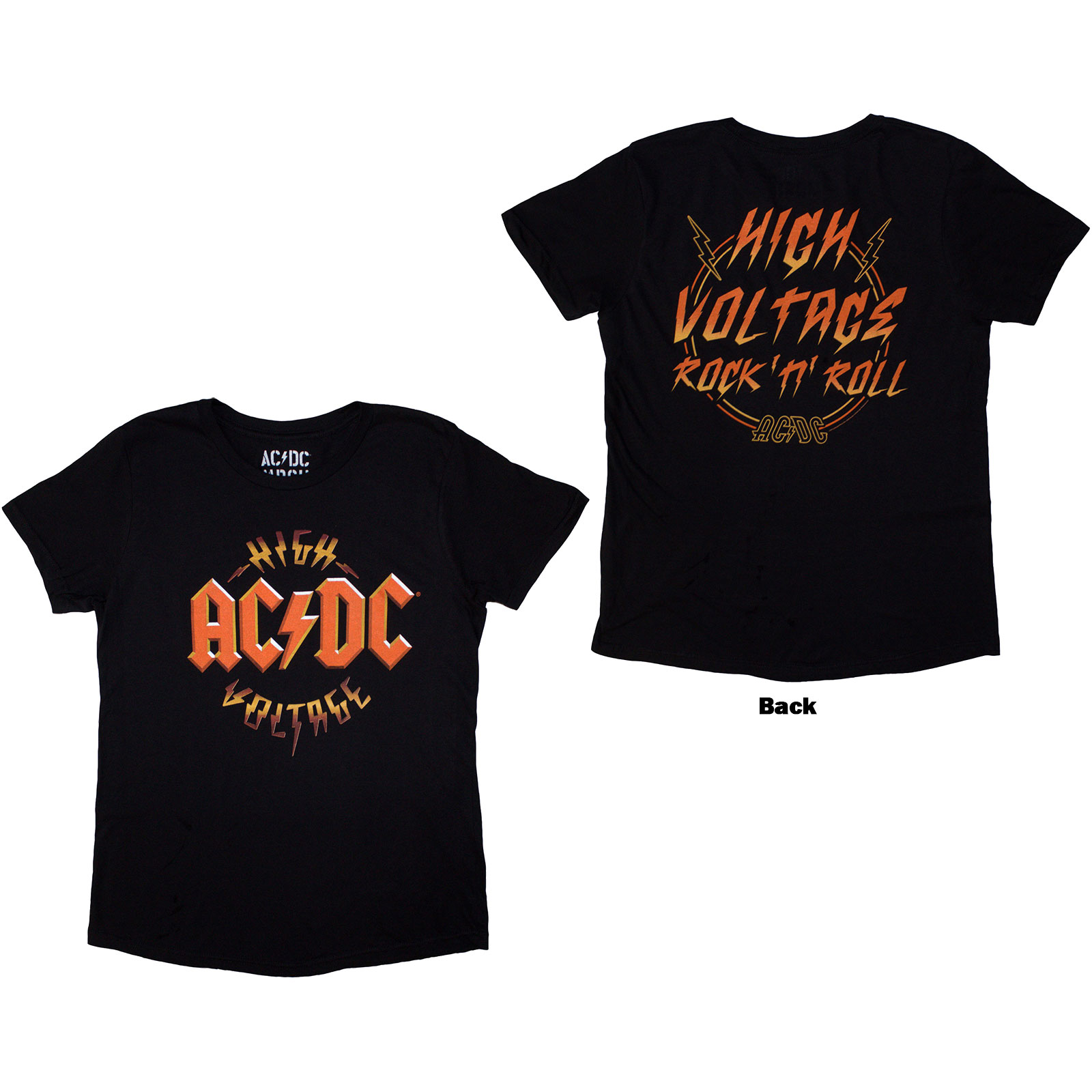 Tričko AC/DC - High Voltage RnR, Žena,Čierna,XXL