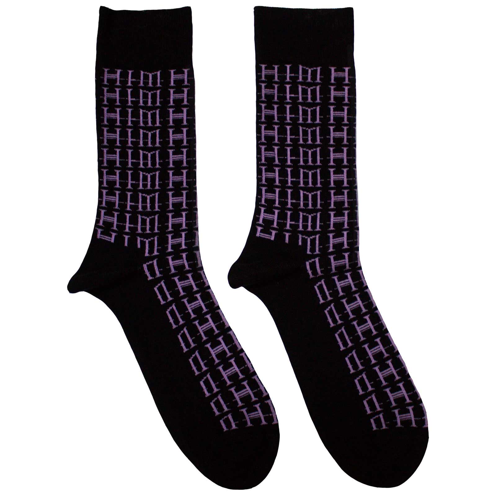 Ponožky HIM - Logo Repeat, Unisex,Čierna,UK 7 - 11