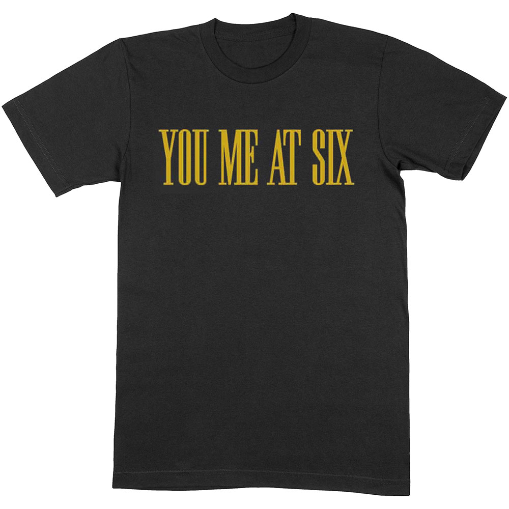 Tričko You Me At Six - Yellow Text, Unisex,Čierna,XL