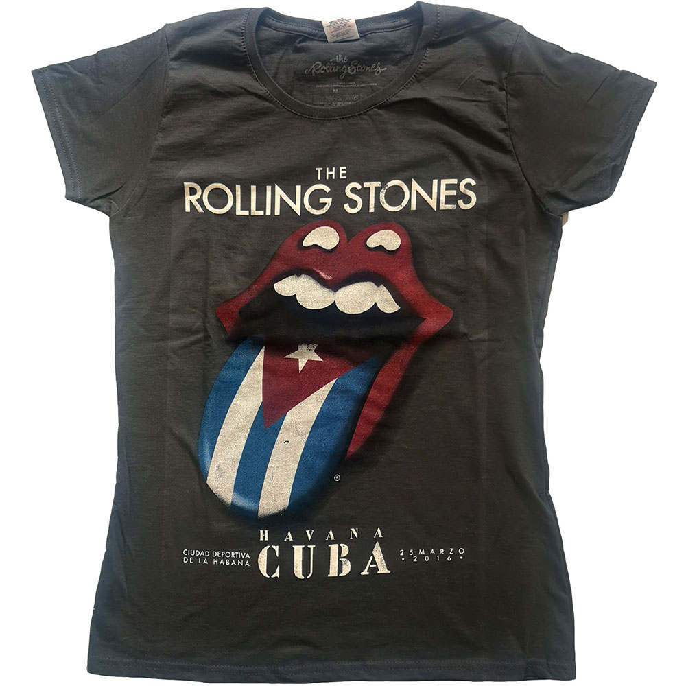 Tričko The Rolling Stones - Havana Cuba, Žena,Šedá,S