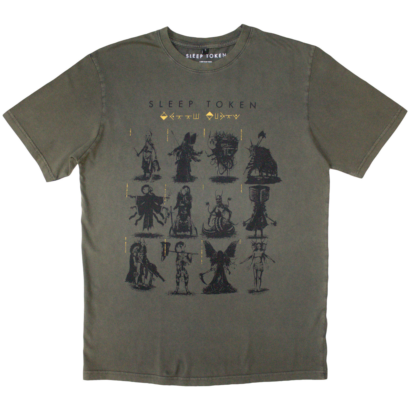 Tričko Sleep Token - Grid, Unisex,Zelená,XL