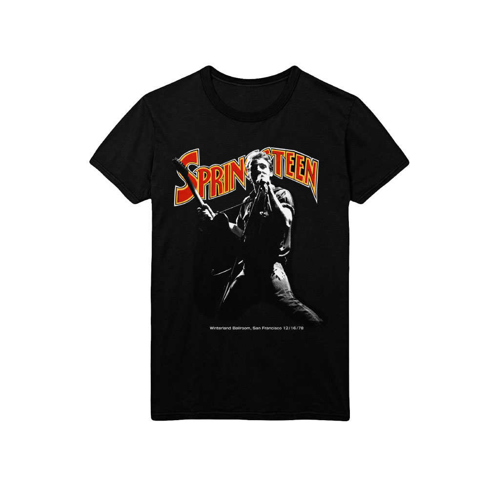 Tričko Bruce Springsteen - Winterland Ballroom Singing, Unisex,Čierna,XXL