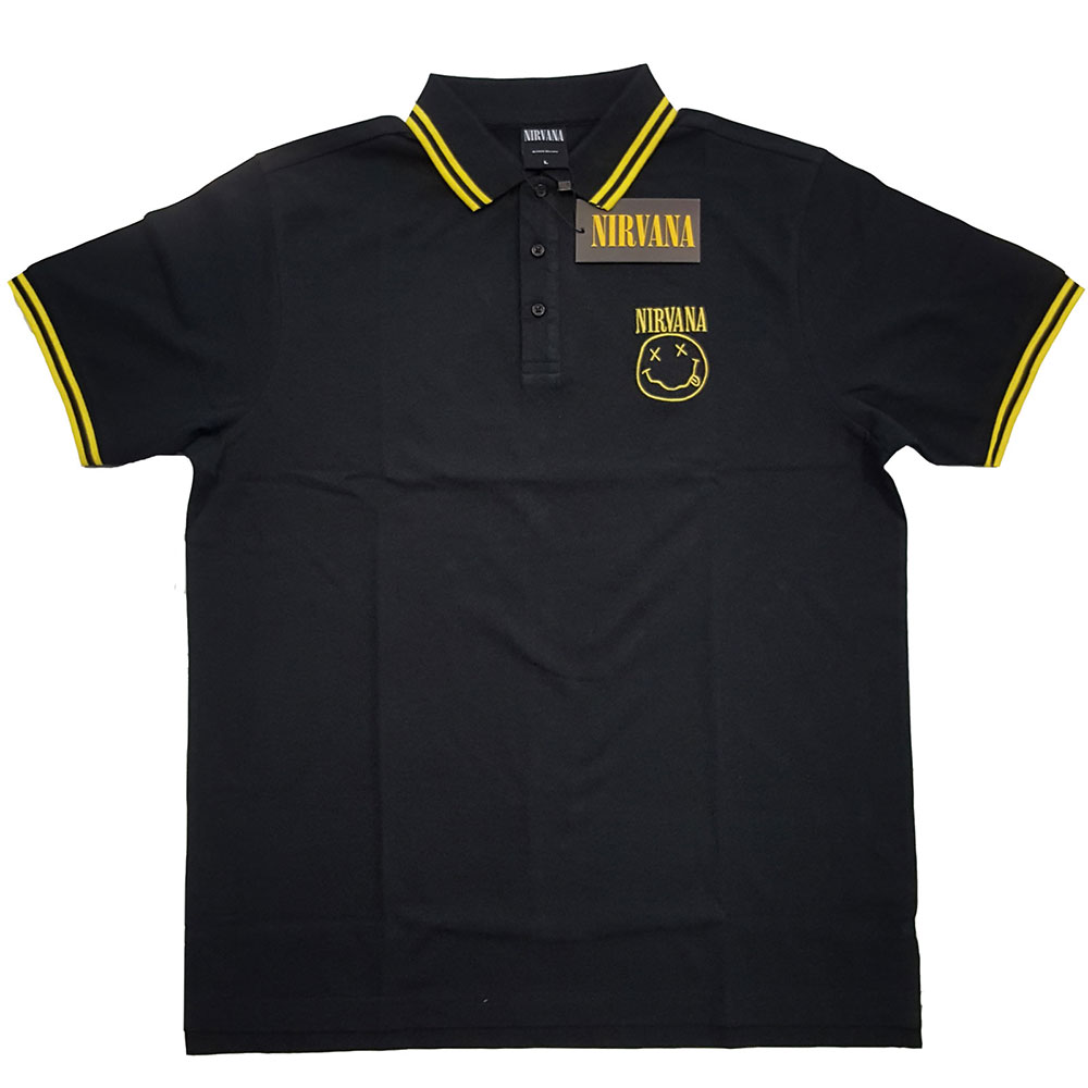Polokošeľa Nirvana - Smiley, Unisex,Čierna,S