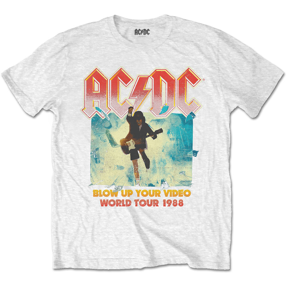 Tričko AC/DC - Blow Up Your Video, Unisex,Biela,XXL