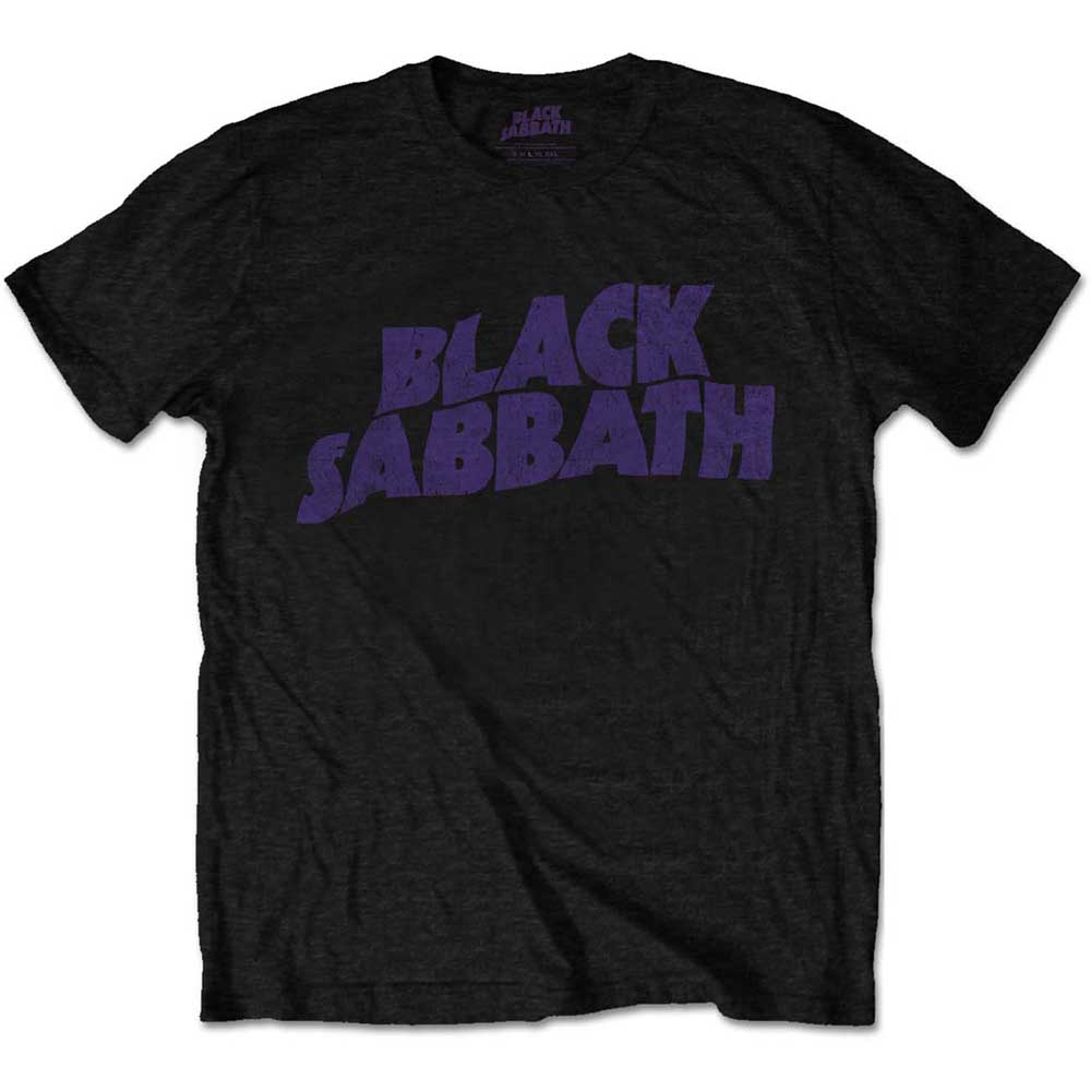 Tričko Black Sabbath - Wavy Logo Vintage, Unisex,Čierna,4XL