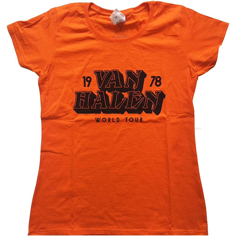 Tričko Van Halen - World Tour '78, Žena,Oranžová,XXL