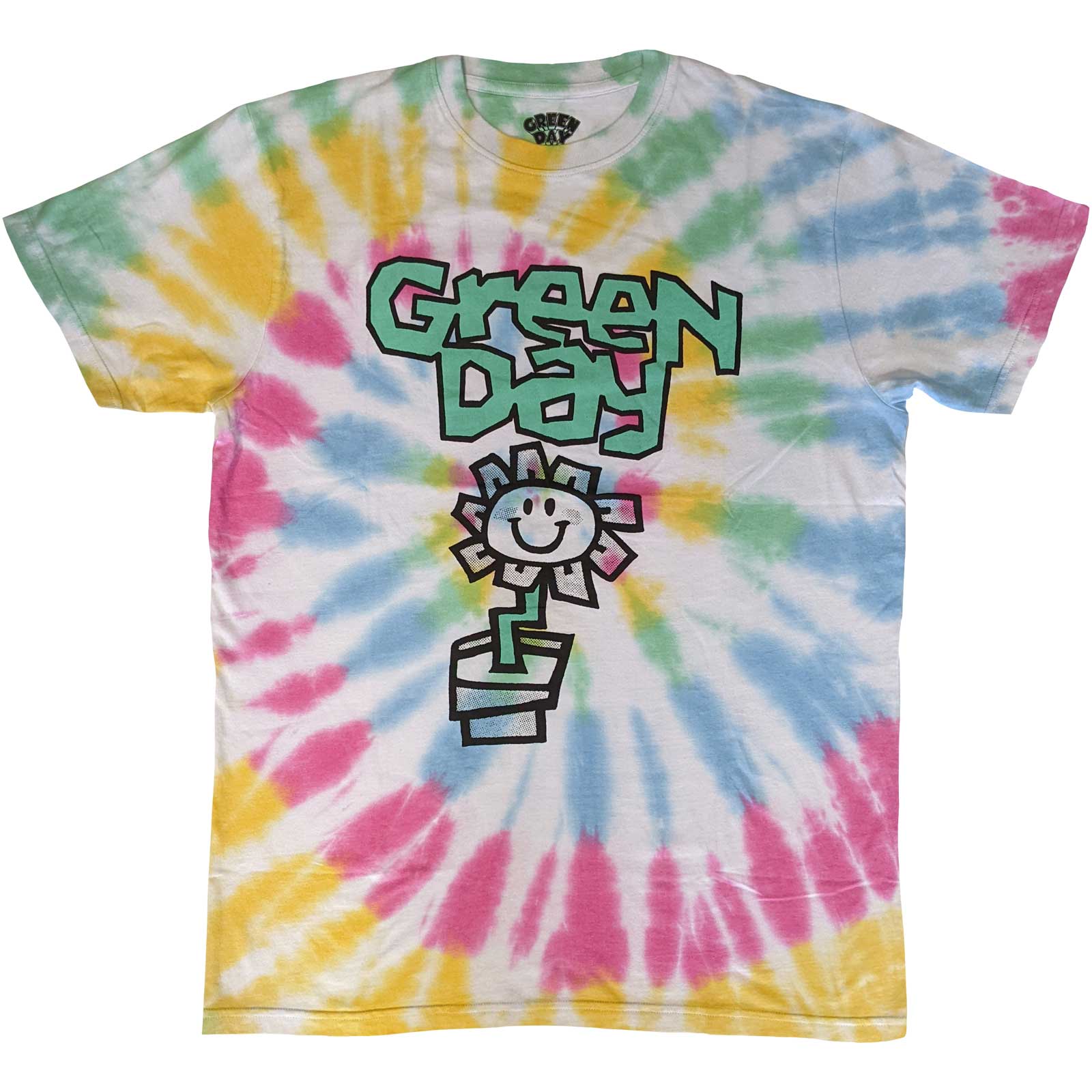 Tričko Green Day - Flower Pot, Unisex,Biela,XXL
