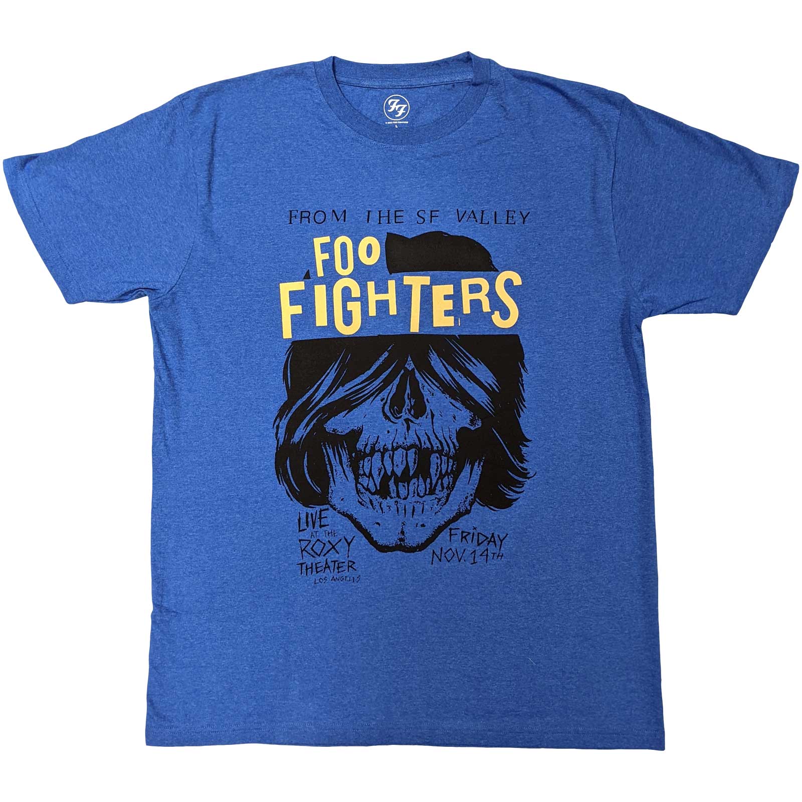 Tričko Foo Fighters - Roxy Flyer, Unisex,Modrá,L