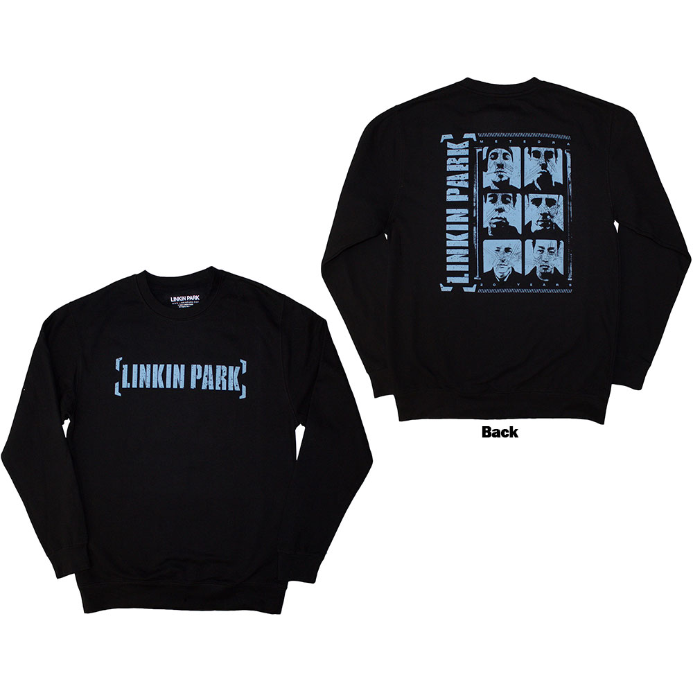 Crewneck Linkin Park - Meteora Portraits, Unisex,Čierna,XL