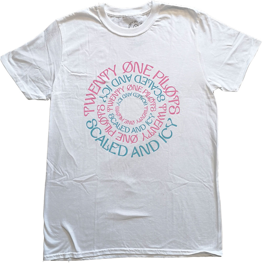 Tričko Twenty One Pilots - Circular, Unisex,Biela,XL