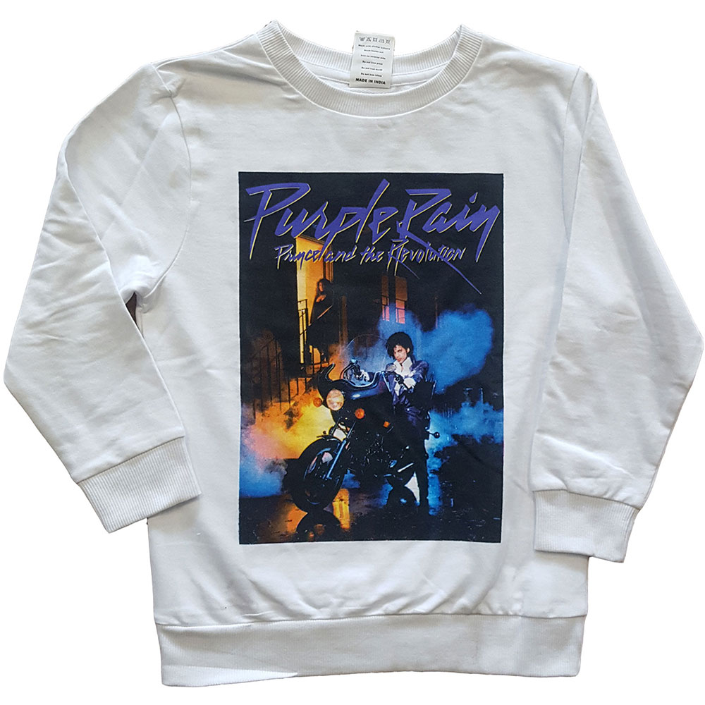 Crewneck Prince - Purple Rain, Dieťa,Biela,11 – 12 rokov