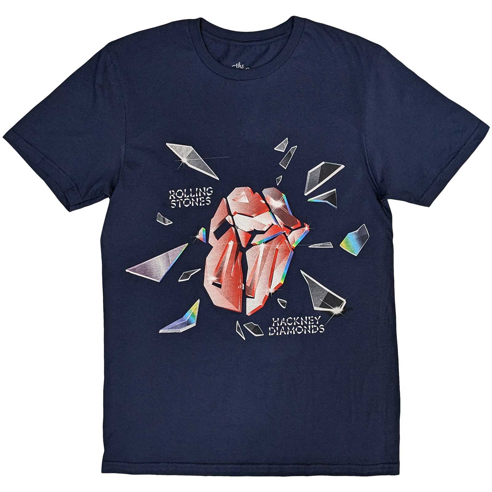Tričko The Rolling Stones - Hackney Diamonds Explosion, Unisex,Modrá,XXL