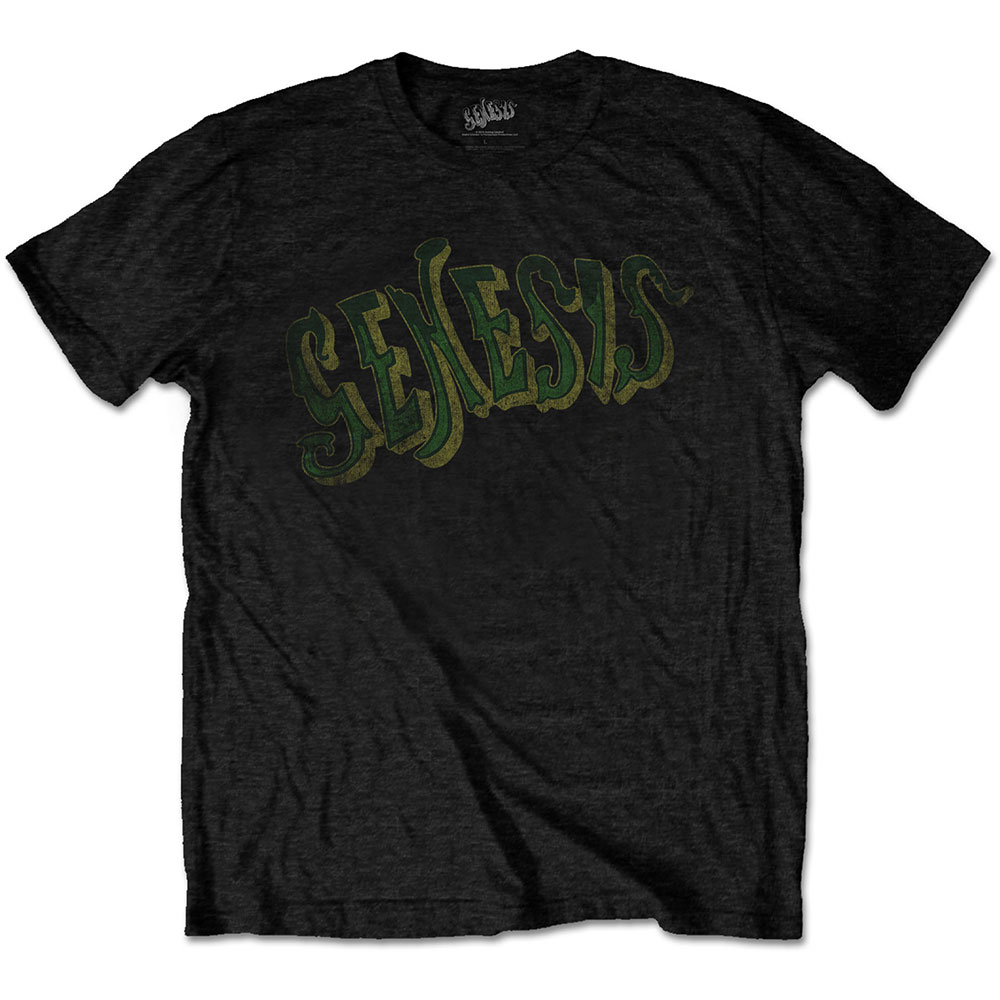 Tričko Genesis - Vintage Logo - Green, Unisex,Čierna,XXL