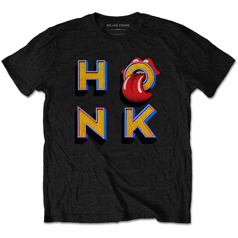 Tričko The Rolling Stones - Honk Letters, Unisex,Čierna,XXL
