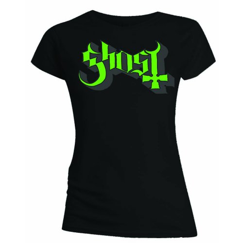 Tričko Ghost - Green/Grey Keyline Logo, Žena,Čierna,L
