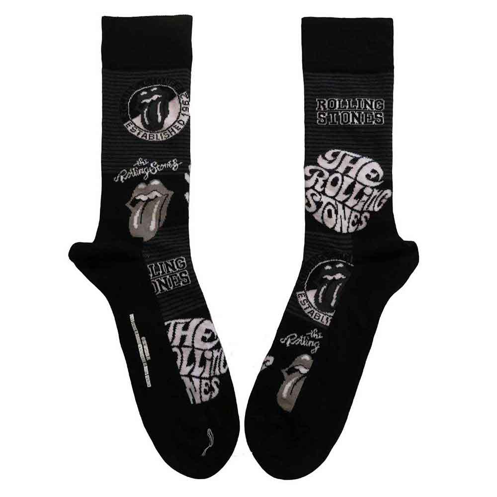 Ponožky The Rolling Stones - Mono Logos, Unisex,Čierna,UK 7 - 11
