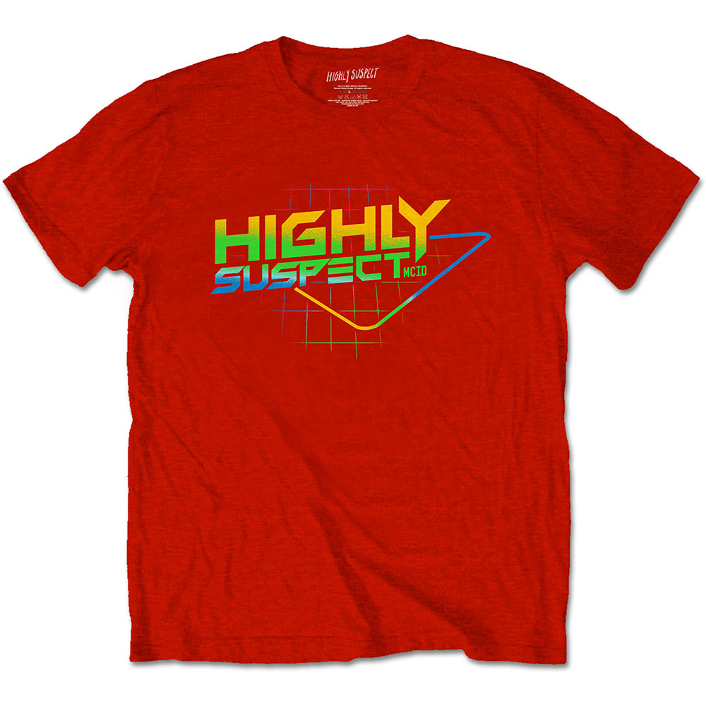 Tričko Highly Suspect - Gradient Type, Unisex,Červená,XXL