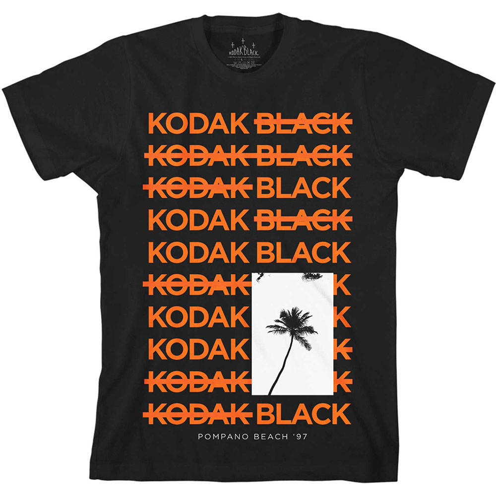 Tričko Kodak Black - Palm, Unisex,Čierna,XXL