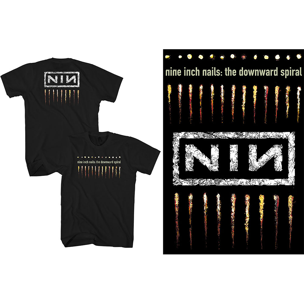 Tričko Nine Inch Nails - Downward Spiral, Unisex,Čierna,XXL