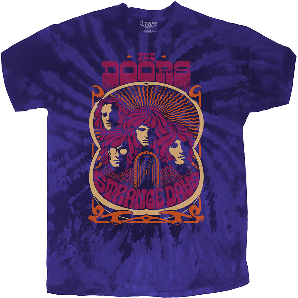 Tričko The Doors - Strange Days, Unisex,Modrá,XXL