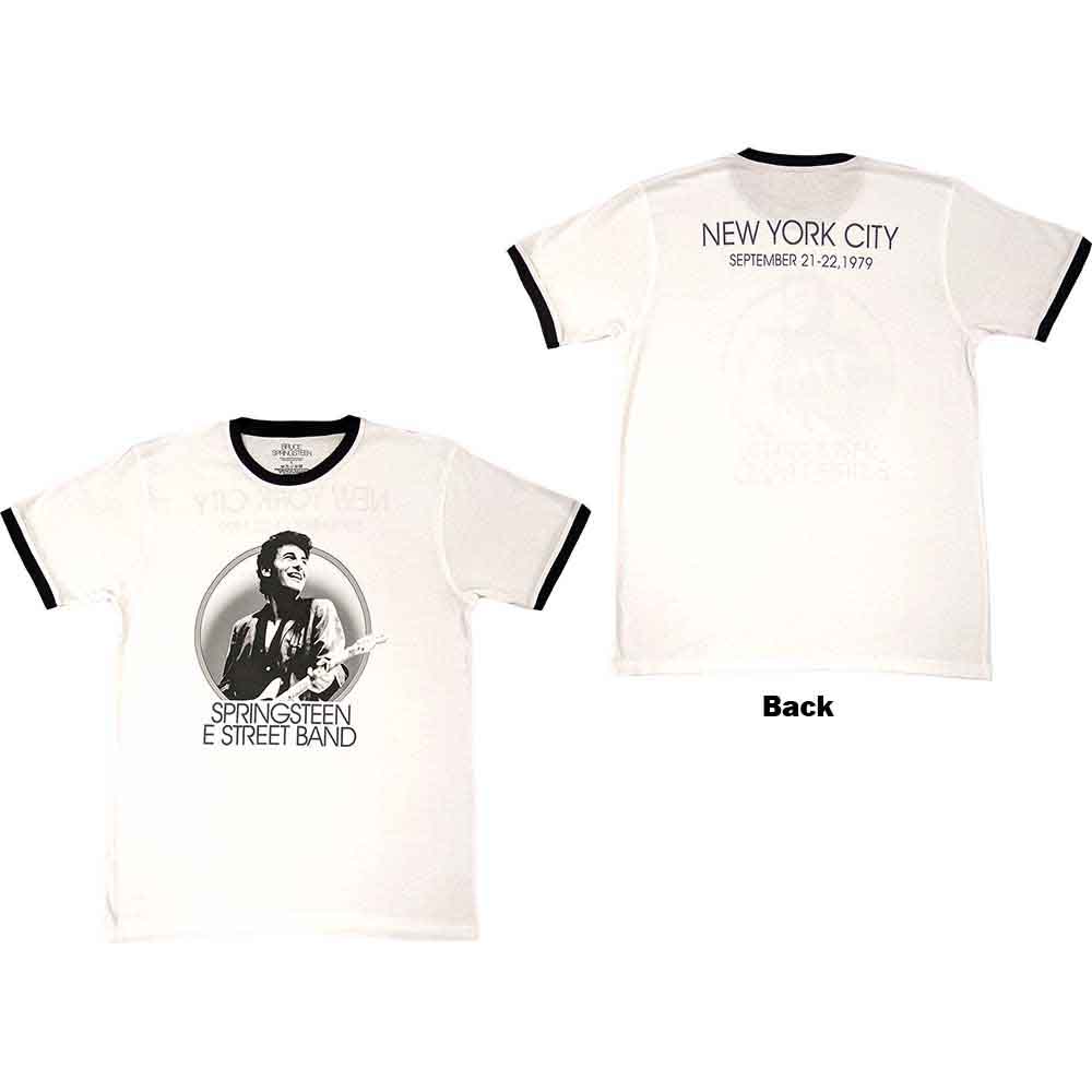 Tričko Bruce Springsteen - NYC, Unisex,Biela,XXL