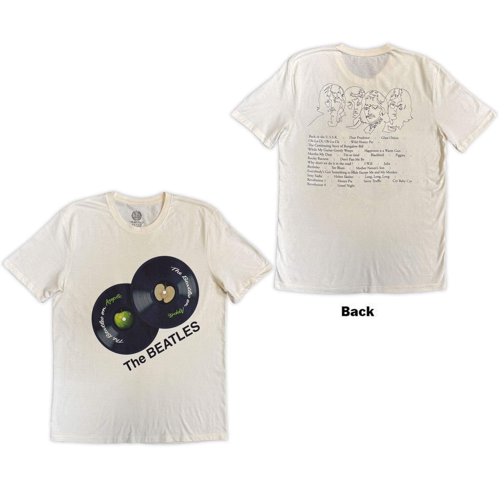 Tričko The Beatles - The Beatles On Apple, Unisex,Natural,XXL