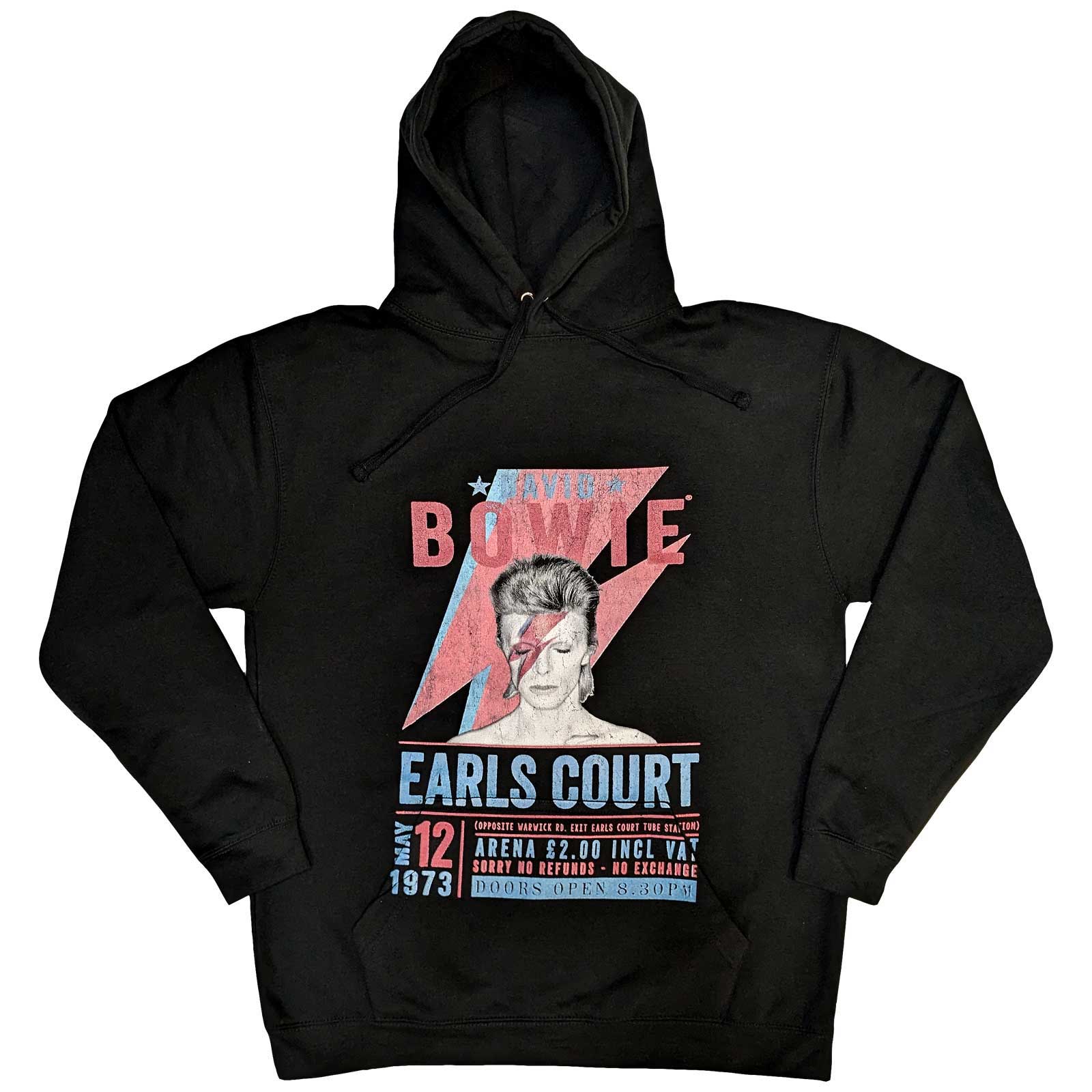 Mikina David Bowie - Earls Court '73, Unisex,Čierna,XXL