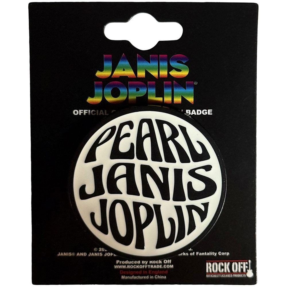 Odznak Janis Joplin - Pearl Emblem Mono