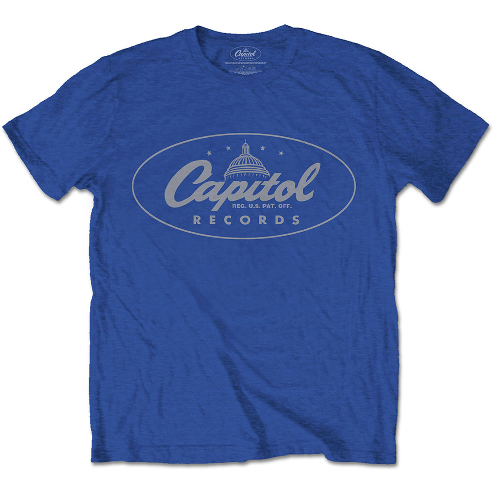 Tričko Capitol Records - Logo, Unisex,Modrá,XXL