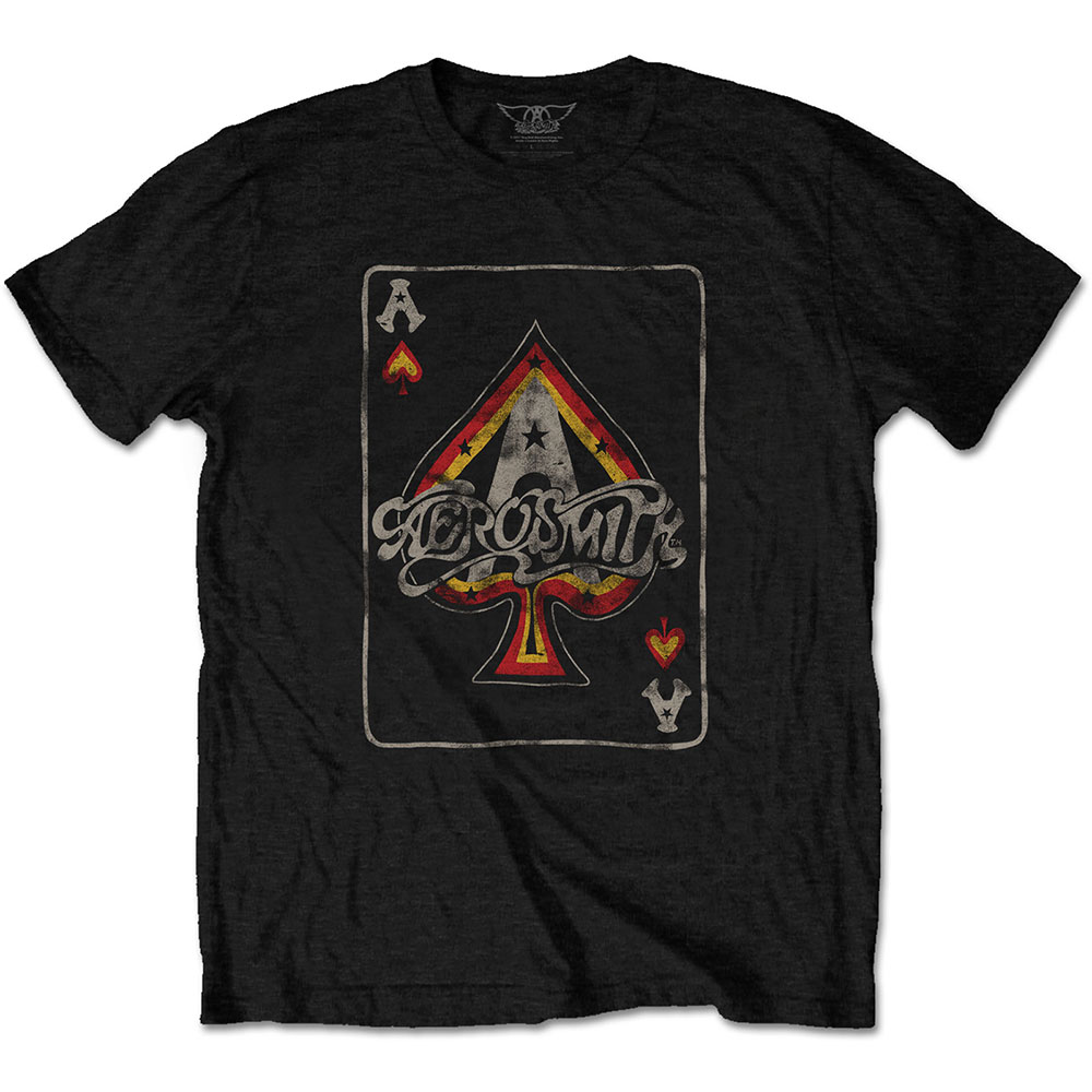 Tričko Aerosmith - Ace, Unisex,Čierna,S