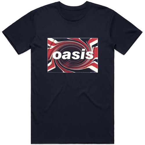 Tričko Oasis - Union Jack, Unisex,Modrá,XXL