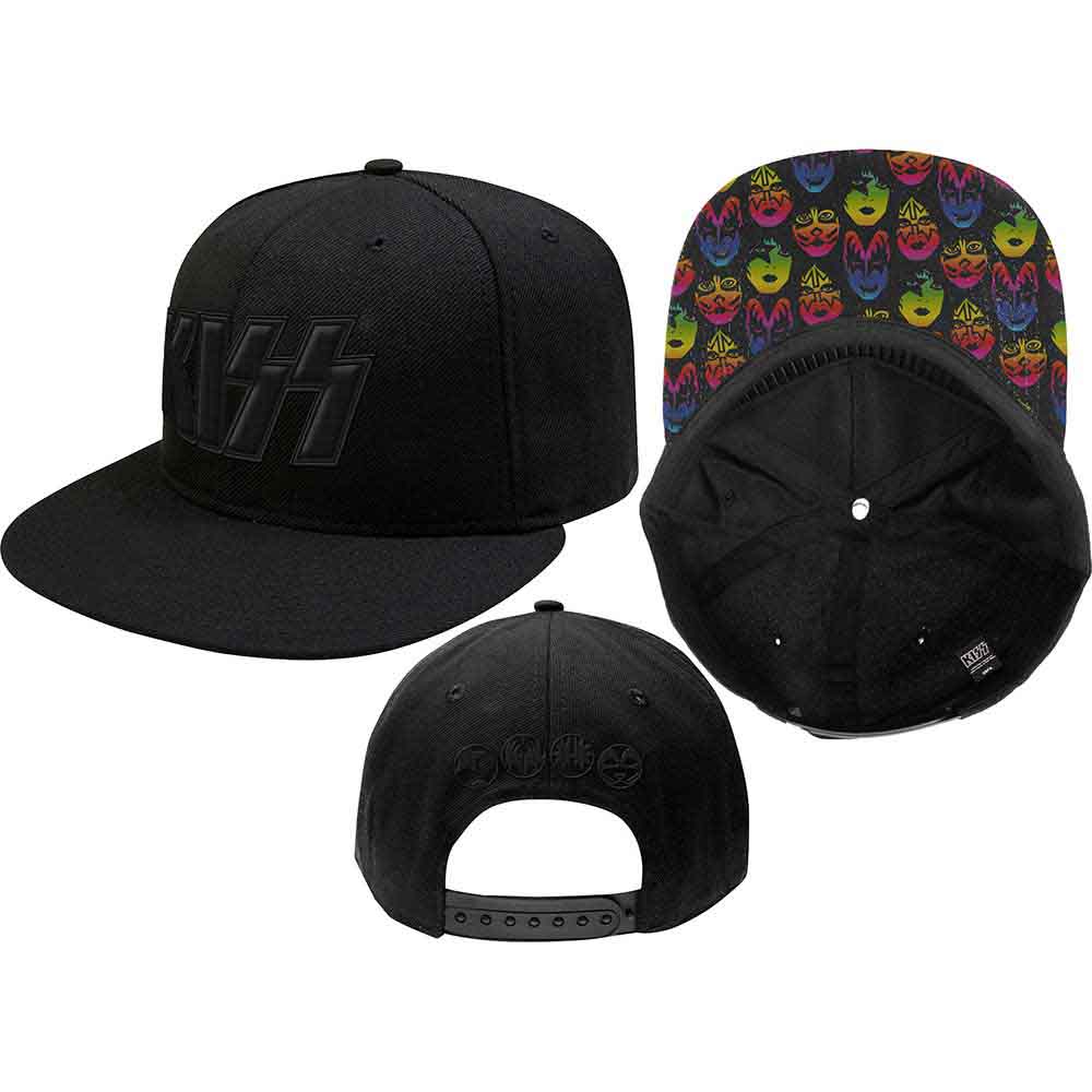 Šiltovka Kiss - Neon Faces, Unisex,Čierna,Univerzálna