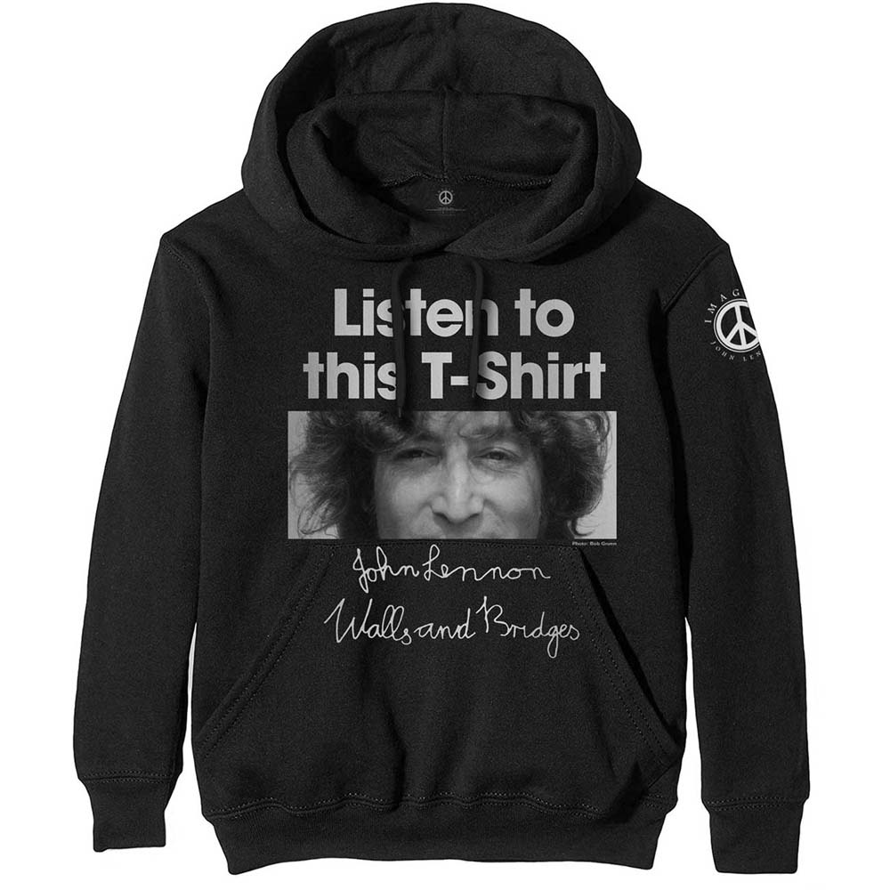 Mikina John Lennon - Listen To This, Unisex,Čierna,XXL