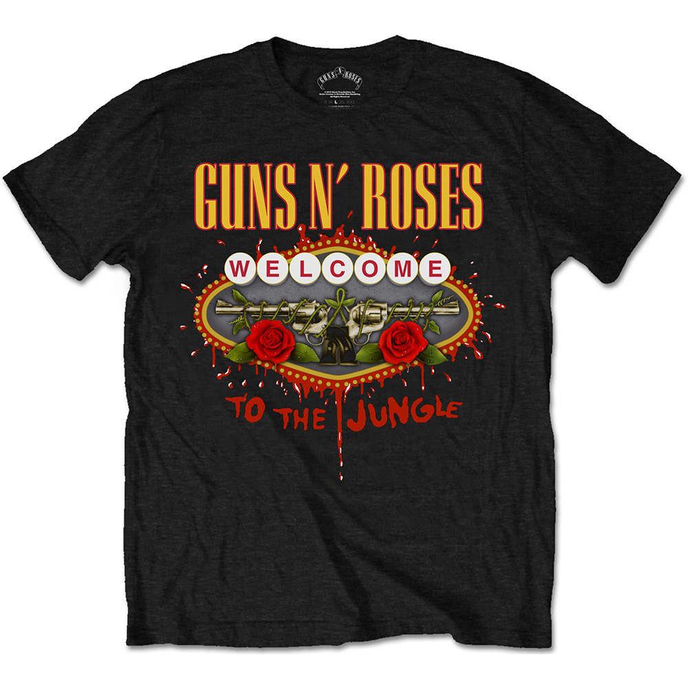 Tričko Guns N’ Roses - Welcome to the Jungle, Unisex,Čierna,M