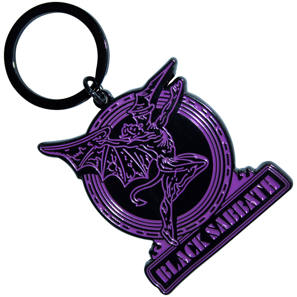 Kľúčenka Black Sabbath - Purple Text Logo & Daemon