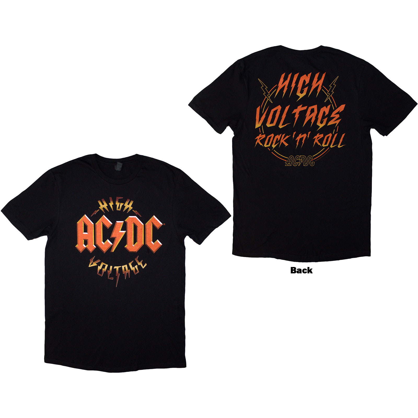 Tričko AC/DC - High Voltage RnR, Unisex,Čierna,3XL