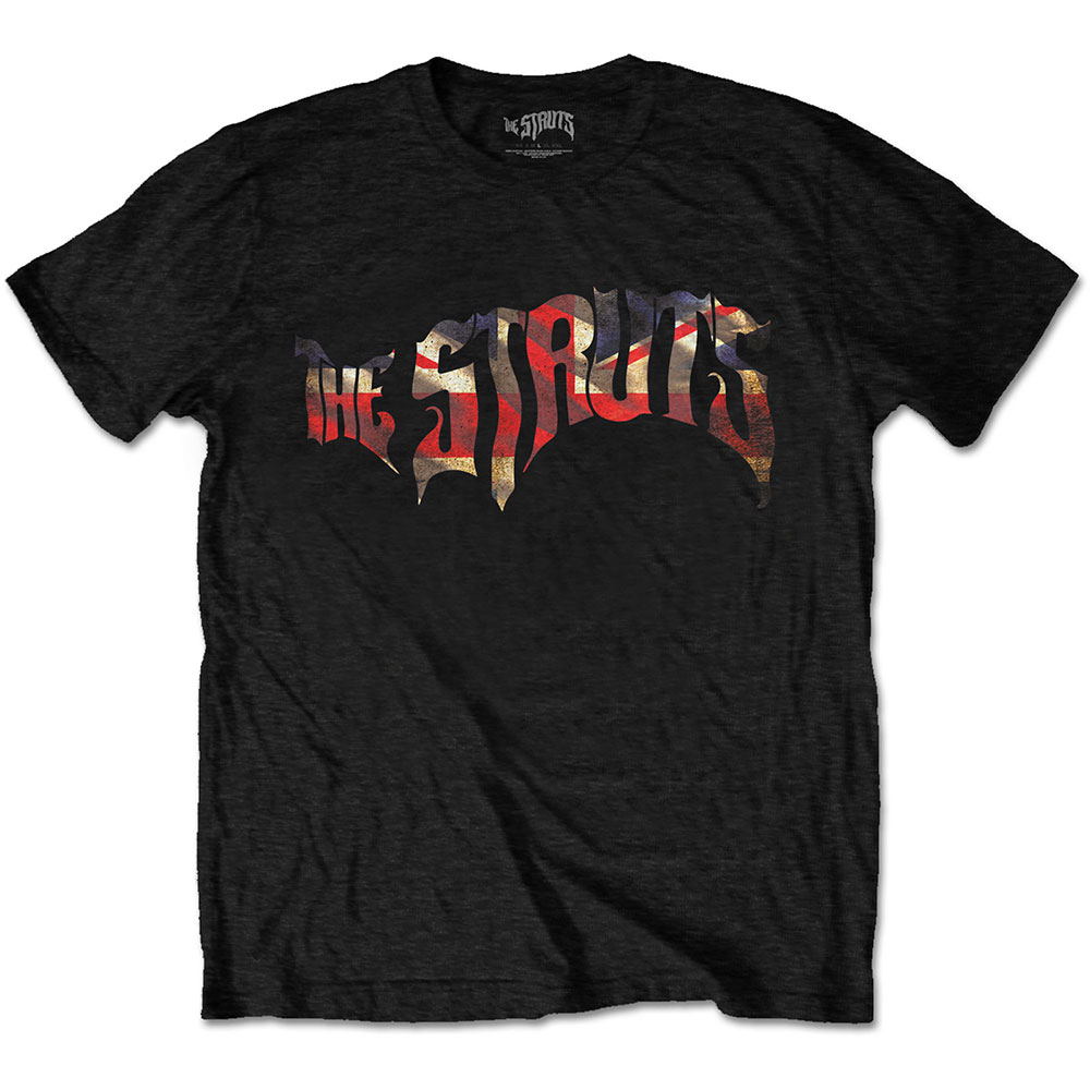 Tričko The Struts - Union Jack Logo, Unisex,Čierna,L