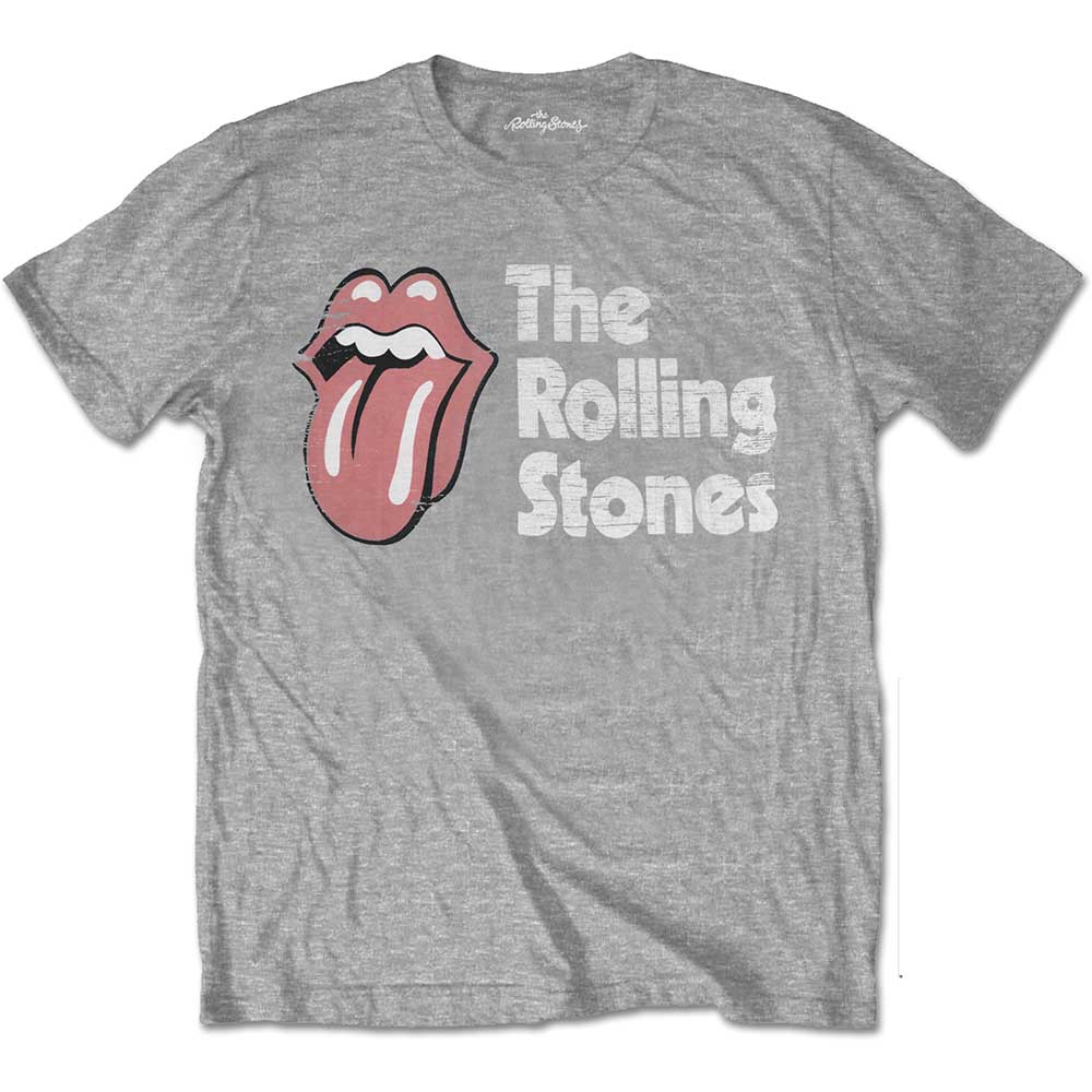 Tričko The Rolling Stones - Scratched Logo, Unisex,Šedá,XXL